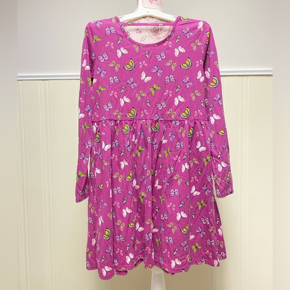 PLACE Butterfly Dress Cotton Blend Girls Size 16 XXL - Picture 2 of 4